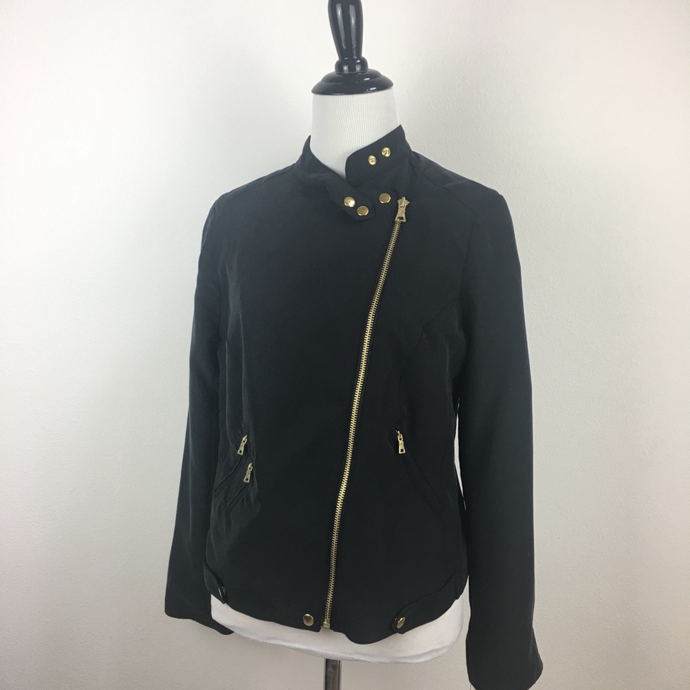 NWT Black Moto Jacket w/ Zippers | Size S Petite